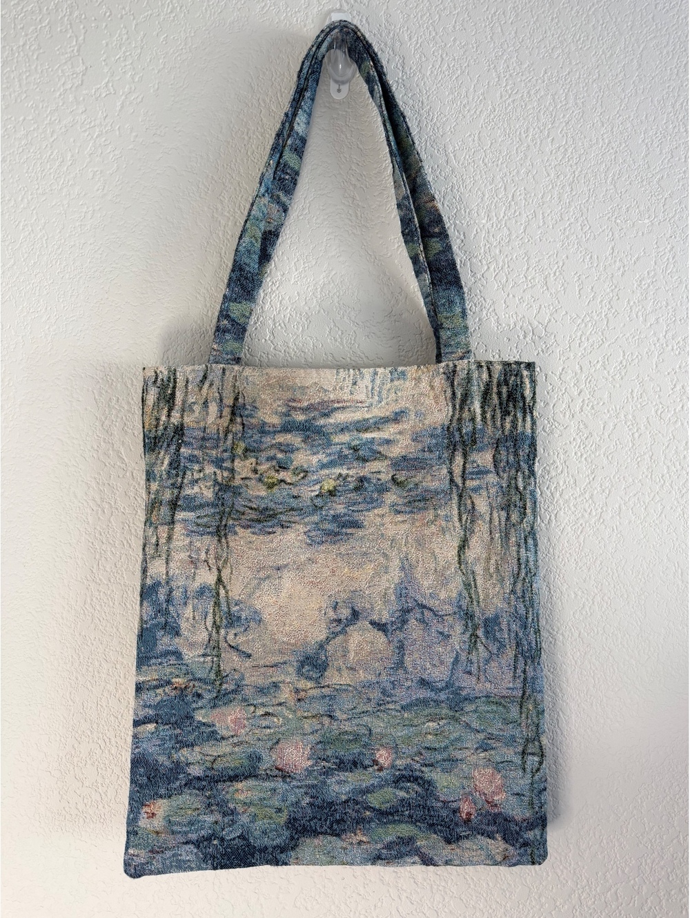 Monet Water Lilies Tapestry Tote Bag Art Core Cottagecore Shoulder Bag One Size